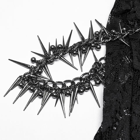 Gothic lace split skirt