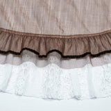 Gothic asymmetrical lace skirt
