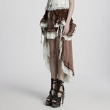 Gothic asymmetrical lace skirt