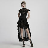 Gothic asymmetrical lace skirt
