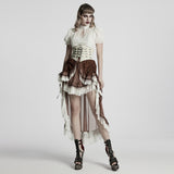 Gothic asymmetrical lace skirt