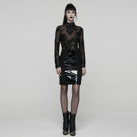 Goth Patent Leather Skirt