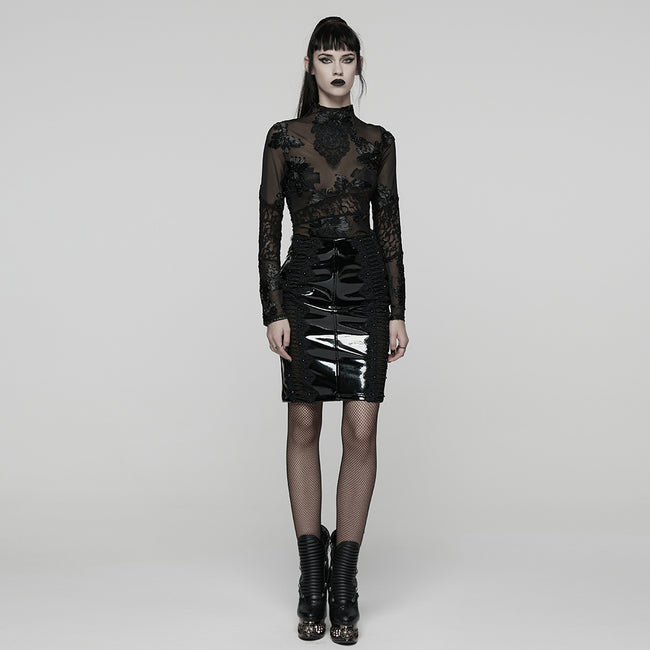 Goth Patent Leather Skirt