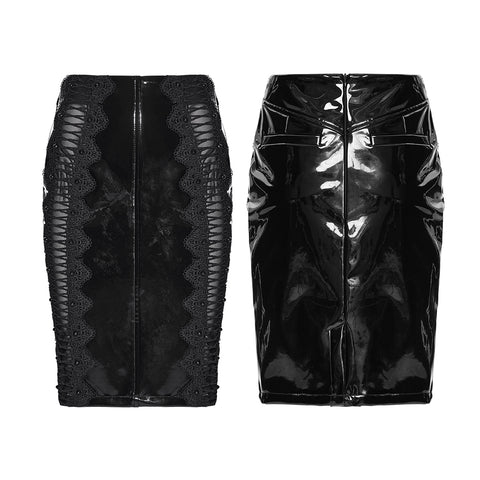 Goth Patent Leather Skirt