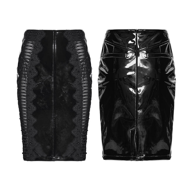 Goth Patent Leather Skirt