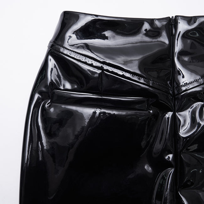 Goth Patent Leather Skirt