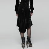 Goth Rose Fishtail Skirt