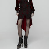 Goth Rose Fishtail Skirt