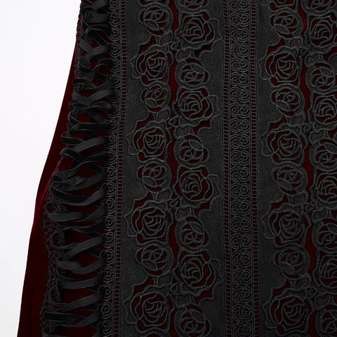 Goth Rose Fishtail Skirt