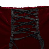 Goth Rose Fishtail Skirt