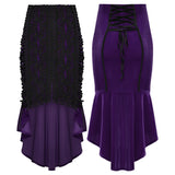 Goth Rose Fishtail Skirt