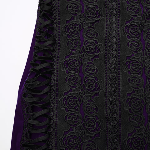 Goth Rose Fishtail Skirt