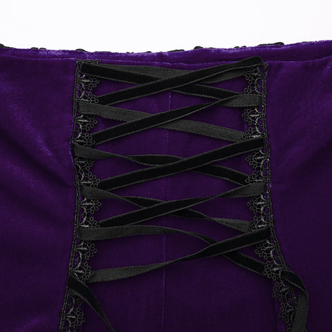 Goth Rose Fishtail Skirt