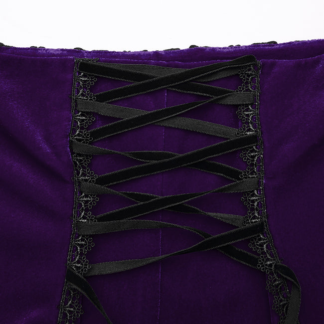 Goth Rose Fishtail Skirt