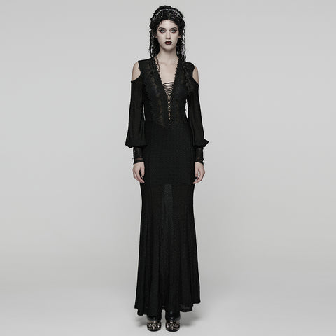 Elegant Goth Sheer Dress