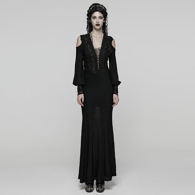 Elegant Goth Sheer Dress