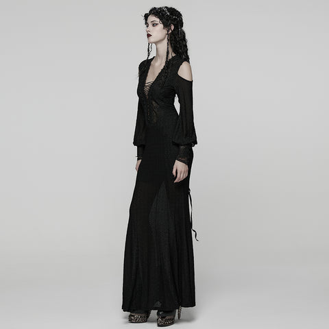 Elegant Goth Sheer Dress