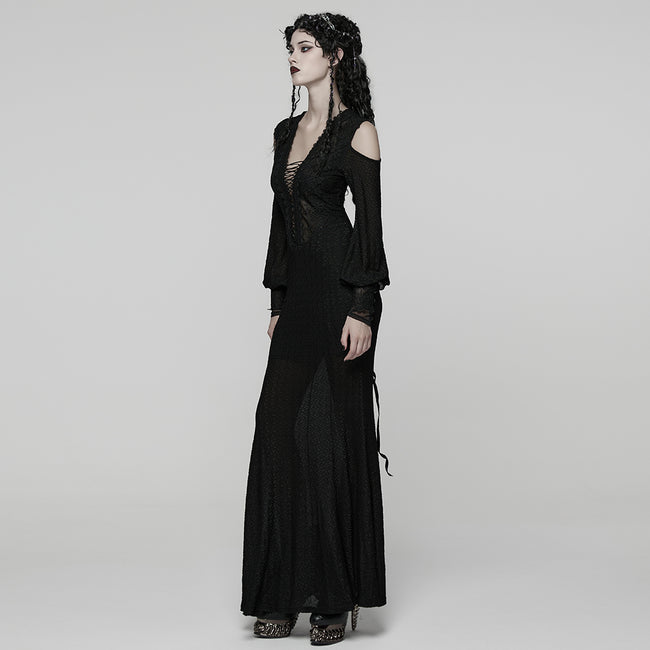 Elegant Goth Sheer Dress