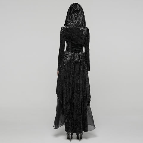 Gothic Hooded Layered Dress