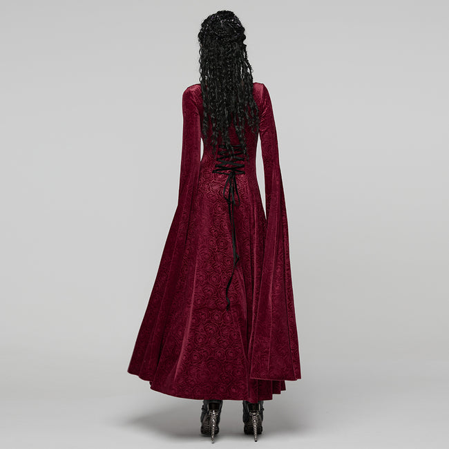 Goth Elegant Ethereal Dress, F.L / BlackRed Goth Elegant Ethereal Dress, F.L / BlackRed