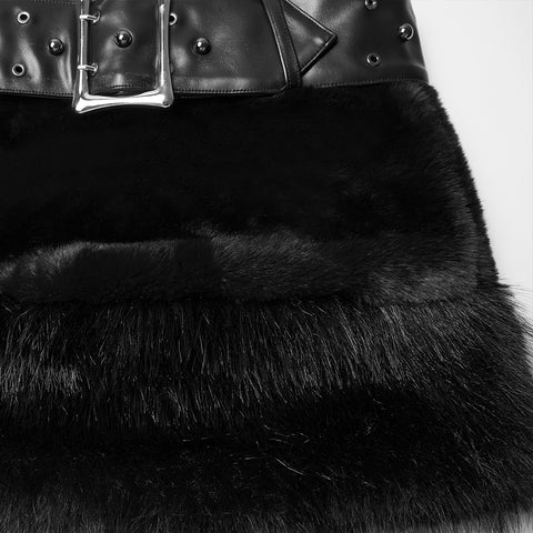 Punk Ultra-Soft Fur Skirt