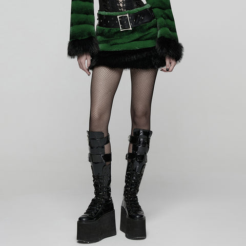 Punk Ultra-Soft Fur Skirt