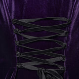 Goth Hooded Velvet Dress