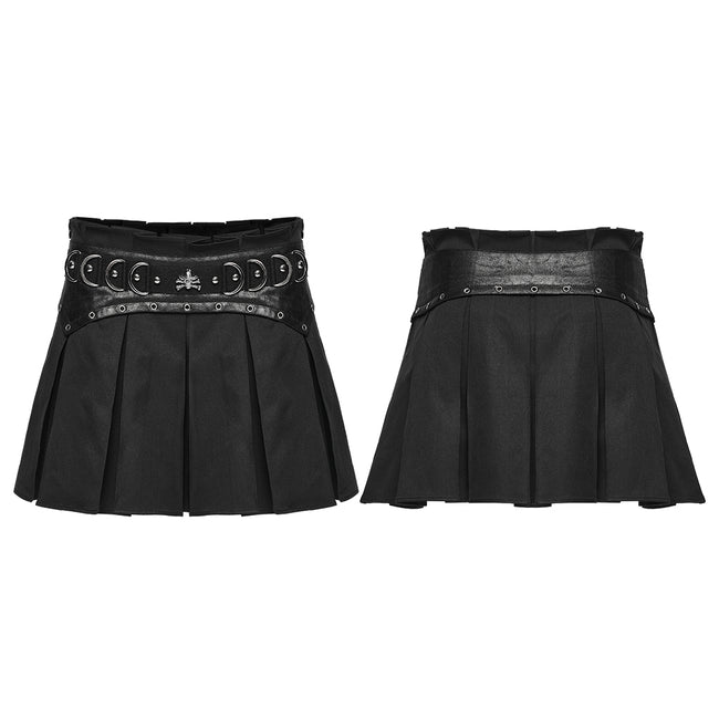 Punk Pleated Mini Skirt