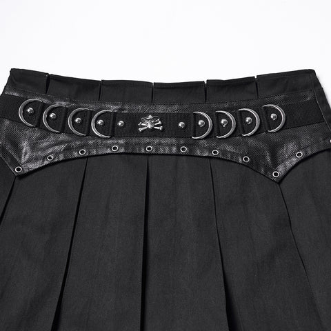 Punk Pleated Mini Skirt