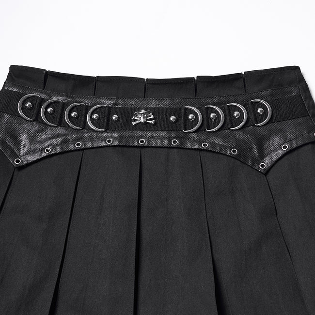 Punk Pleated Mini Skirt