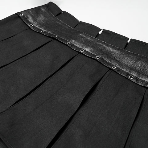 Punk Pleated Mini Skirt
