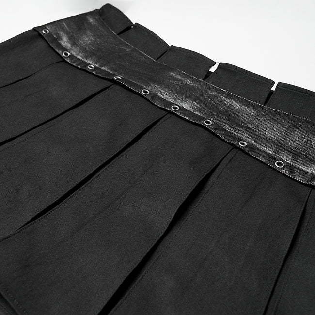 Punk Pleated Mini Skirt