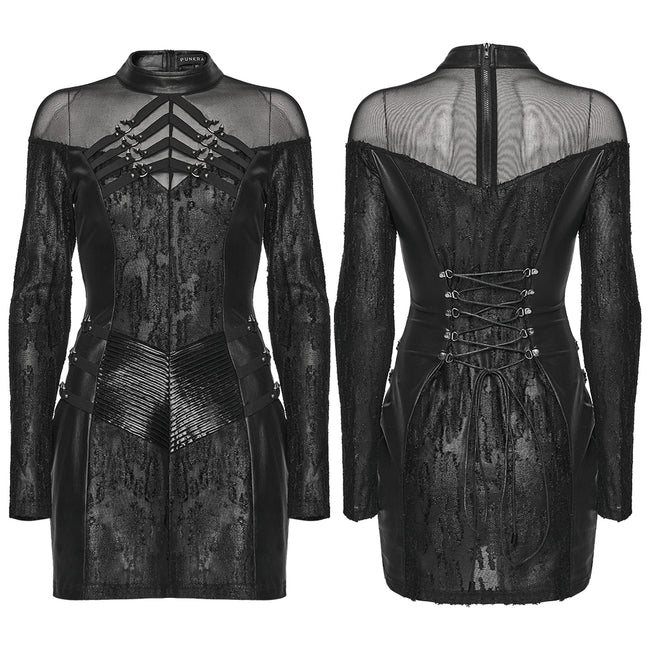 Punk Rebellious Sheer Mesh Dress
