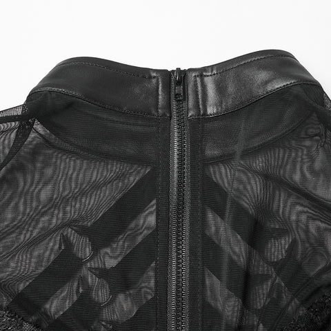 Punk Rebellious Sheer Mesh Dress