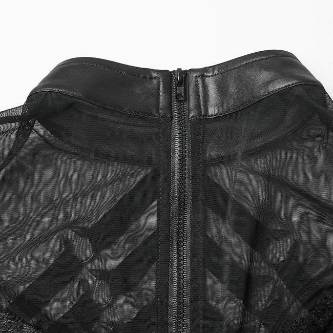 Punk Rebellious Sheer Mesh Dress