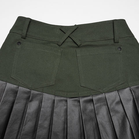 Cyberpunk one-piece Pleated Skirt