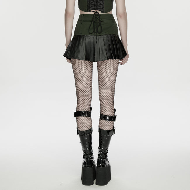 Cyberpunk one-piece Pleated Skirt