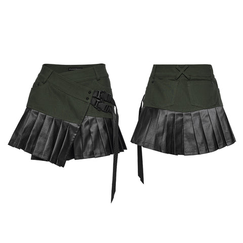 Cyberpunk one-piece Pleated Skirt