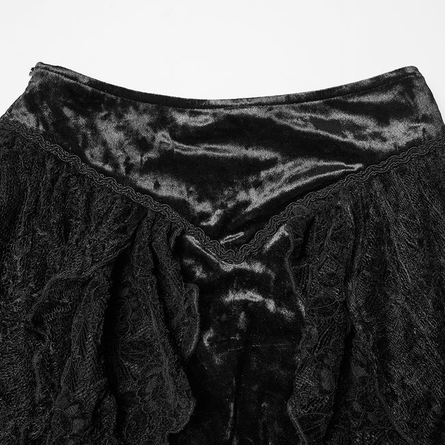 Goth Lace High-low Skirt