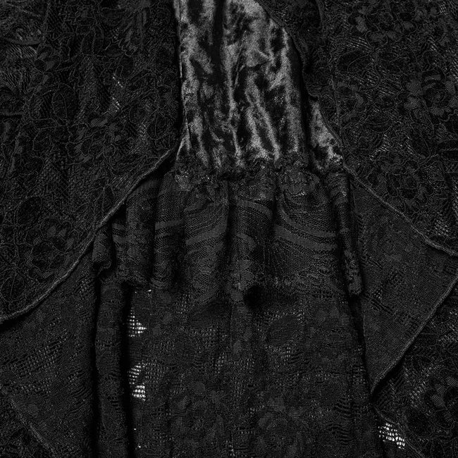 Goth Lace High-low Skirt