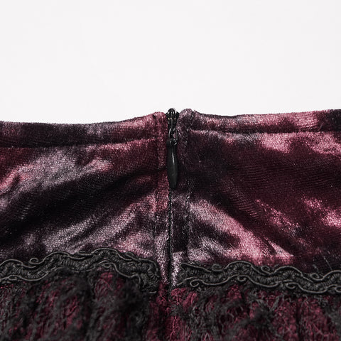 Goth Lace High-low Skirt