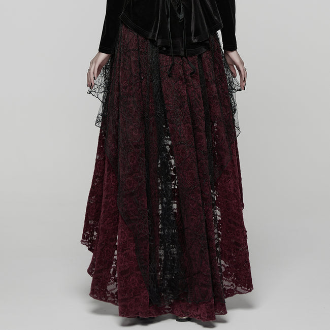 Goth Lace High-low Skirt