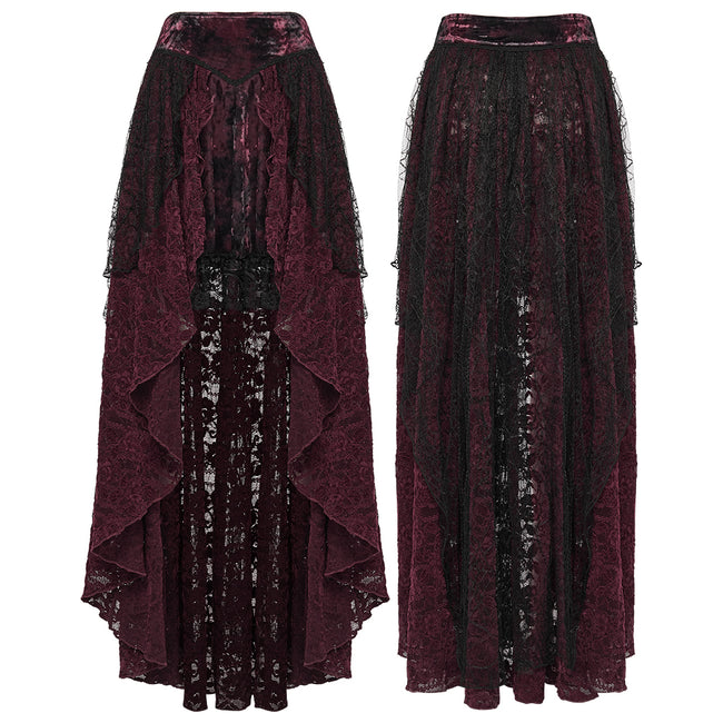 Goth Lace High-low Skirt
