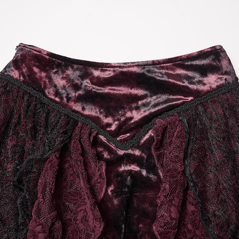 Goth Lace High-low Skirt