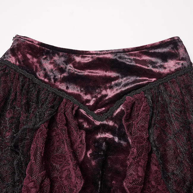 Goth Lace High-low Skirt