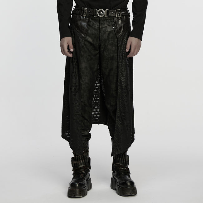 Punk tattered knitted Kilt