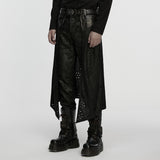 Punk tattered knitted Kilt