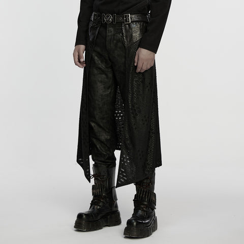 Punk tattered knitted Kilt