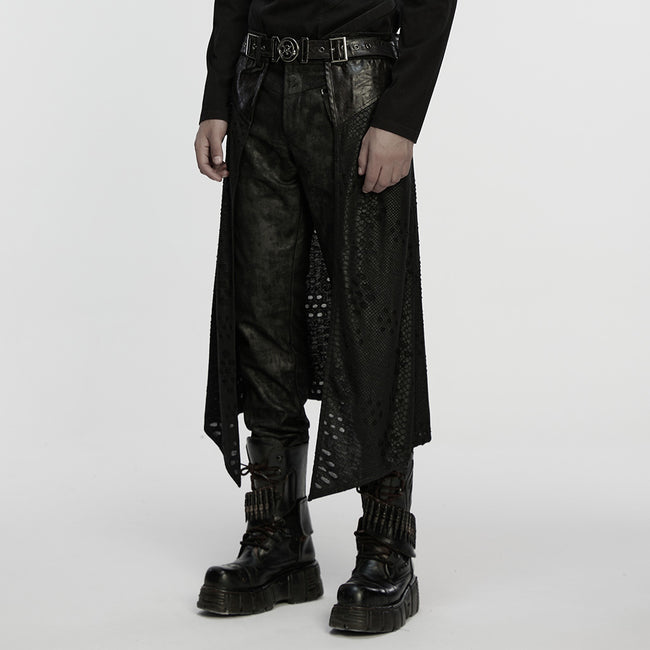 Punk tattered knitted Kilt