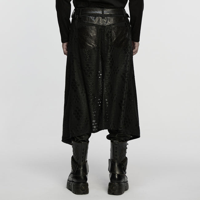 Punk tattered knitted Kilt
